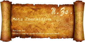 Metz Zseraldina névjegykártya